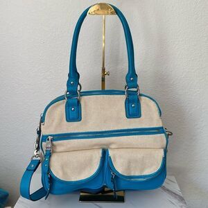 Aimee Kestenberg Canvas Lucy Satchel w/Front Pockets Handbag Bag
